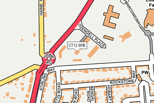 CT12 6PB map - OS OpenMap – Local (Ordnance Survey)