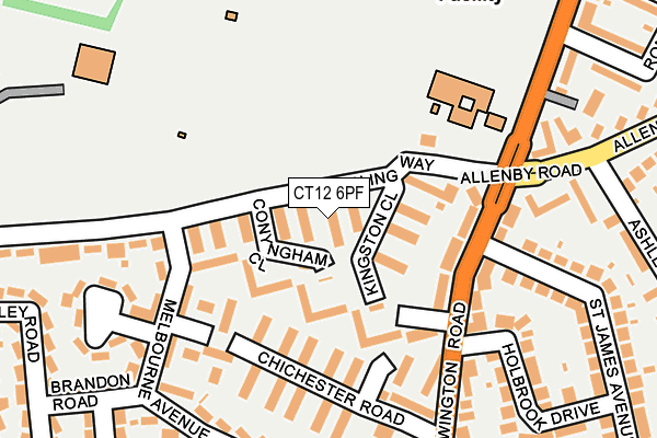 CT12 6PF map - OS OpenMap – Local (Ordnance Survey)