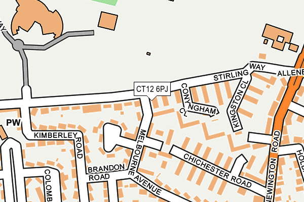 CT12 6PJ map - OS OpenMap – Local (Ordnance Survey)