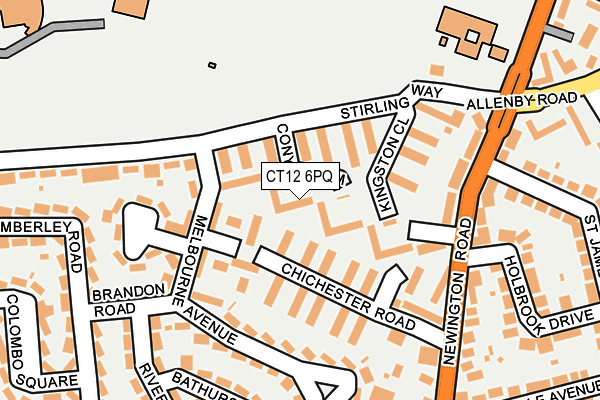 CT12 6PQ map - OS OpenMap – Local (Ordnance Survey)