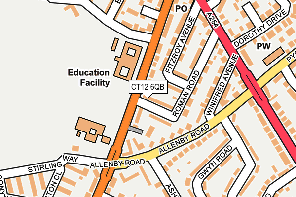 CT12 6QB map - OS OpenMap – Local (Ordnance Survey)