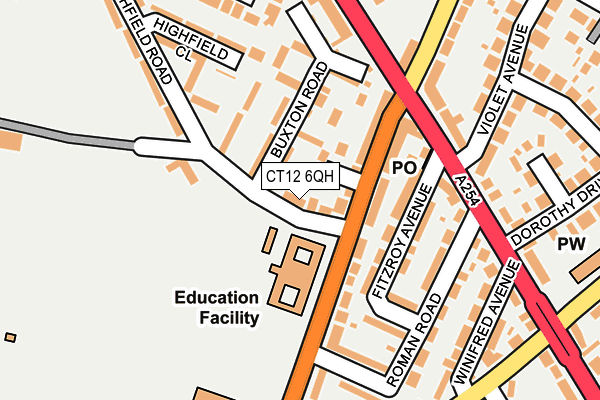 CT12 6QH map - OS OpenMap – Local (Ordnance Survey)