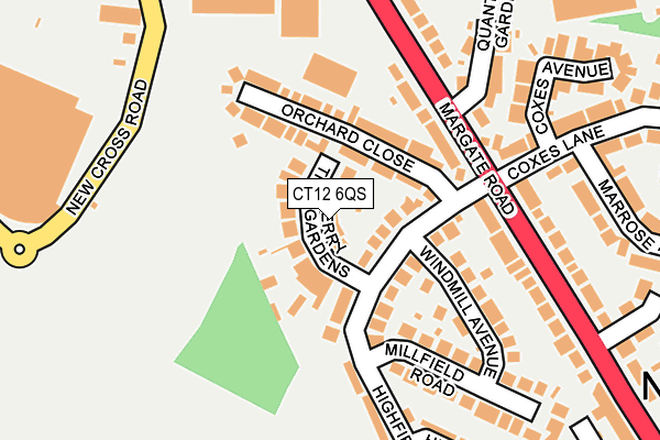 CT12 6QS map - OS OpenMap – Local (Ordnance Survey)