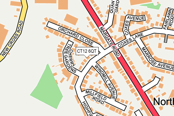 CT12 6QT map - OS OpenMap – Local (Ordnance Survey)