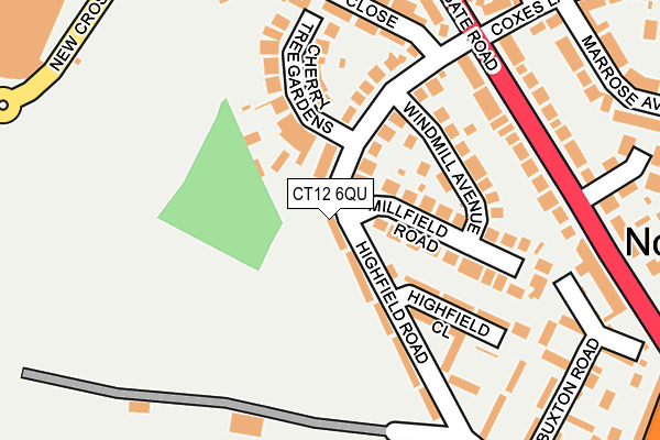 CT12 6QU map - OS OpenMap – Local (Ordnance Survey)