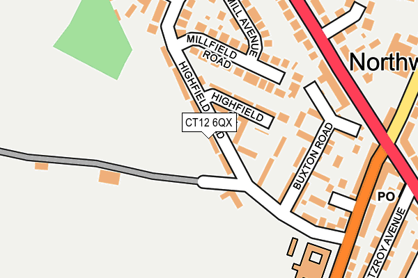 CT12 6QX map - OS OpenMap – Local (Ordnance Survey)