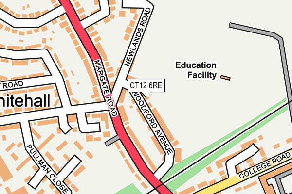 CT12 6RE map - OS OpenMap – Local (Ordnance Survey)