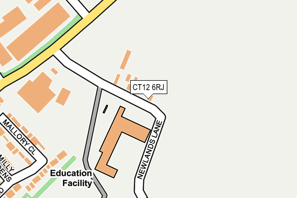 CT12 6RJ map - OS OpenMap – Local (Ordnance Survey)