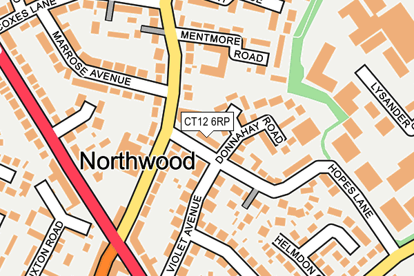 CT12 6RP map - OS OpenMap – Local (Ordnance Survey)