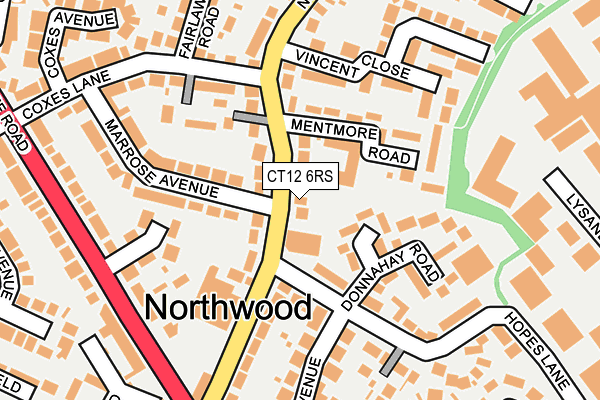 CT12 6RS map - OS OpenMap – Local (Ordnance Survey)