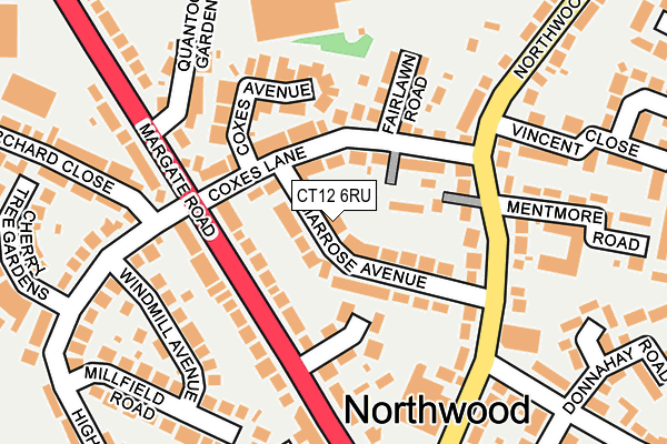 CT12 6RU map - OS OpenMap – Local (Ordnance Survey)