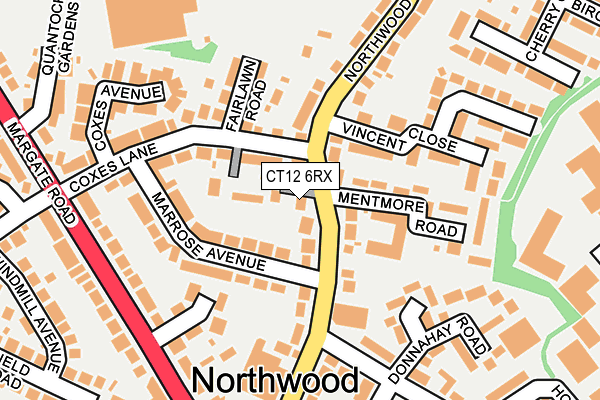 CT12 6RX map - OS OpenMap – Local (Ordnance Survey)