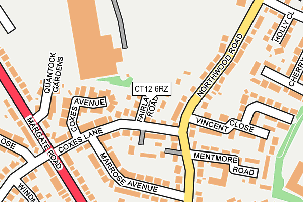 CT12 6RZ map - OS OpenMap – Local (Ordnance Survey)
