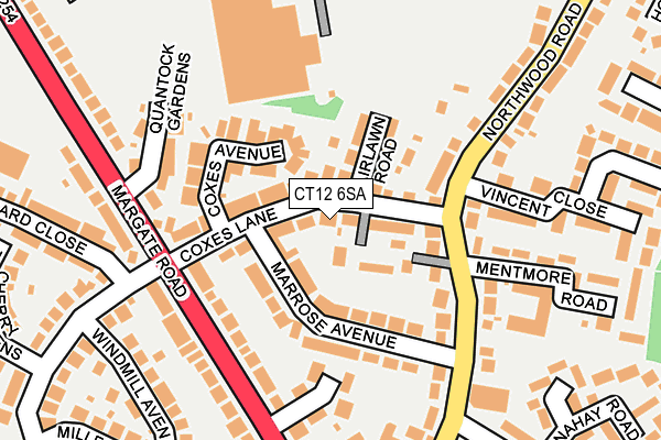 CT12 6SA map - OS OpenMap – Local (Ordnance Survey)