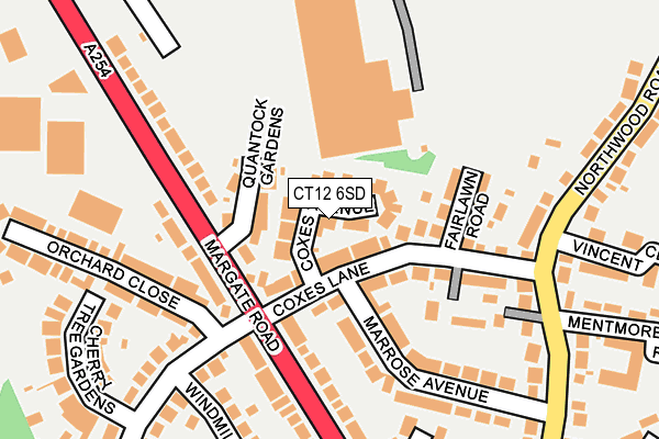 CT12 6SD map - OS OpenMap – Local (Ordnance Survey)