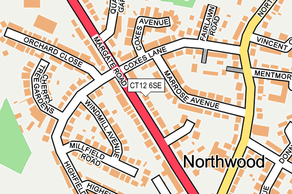 CT12 6SE map - OS OpenMap – Local (Ordnance Survey)
