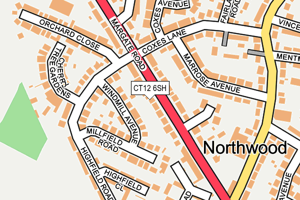 CT12 6SH map - OS OpenMap – Local (Ordnance Survey)