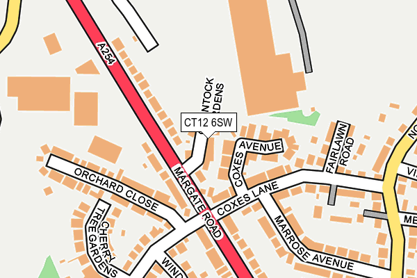 CT12 6SW map - OS OpenMap – Local (Ordnance Survey)
