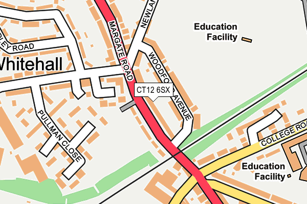 CT12 6SX map - OS OpenMap – Local (Ordnance Survey)