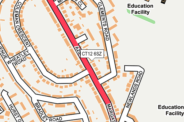 CT12 6SZ map - OS OpenMap – Local (Ordnance Survey)