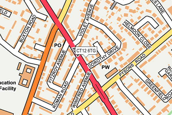 CT12 6TG map - OS OpenMap – Local (Ordnance Survey)