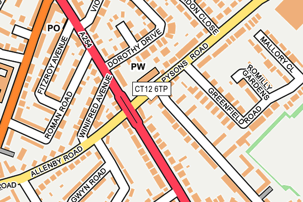 CT12 6TP map - OS OpenMap – Local (Ordnance Survey)