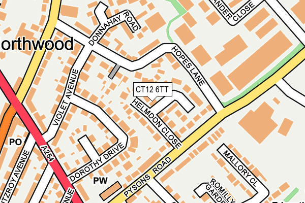 CT12 6TT map - OS OpenMap – Local (Ordnance Survey)