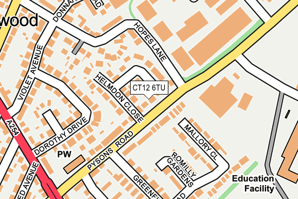 CT12 6TU map - OS OpenMap – Local (Ordnance Survey)