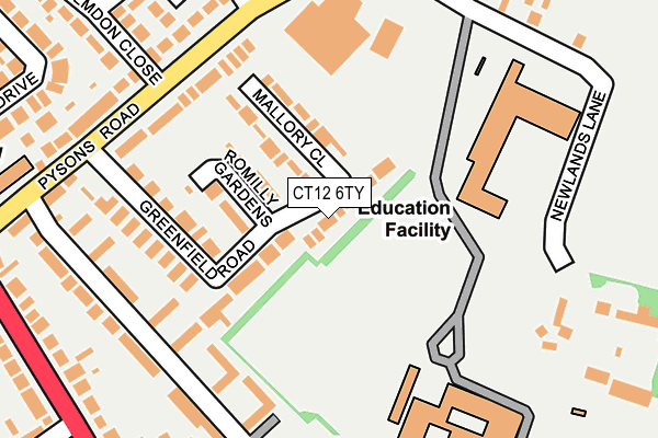 CT12 6TY map - OS OpenMap – Local (Ordnance Survey)