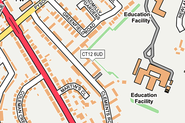 CT12 6UD map - OS OpenMap – Local (Ordnance Survey)