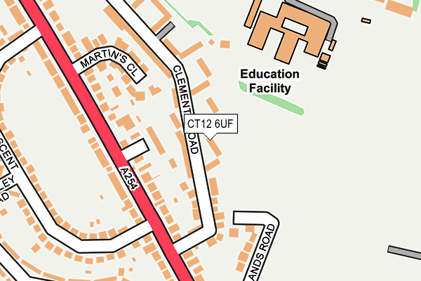 CT12 6UF map - OS OpenMap – Local (Ordnance Survey)
