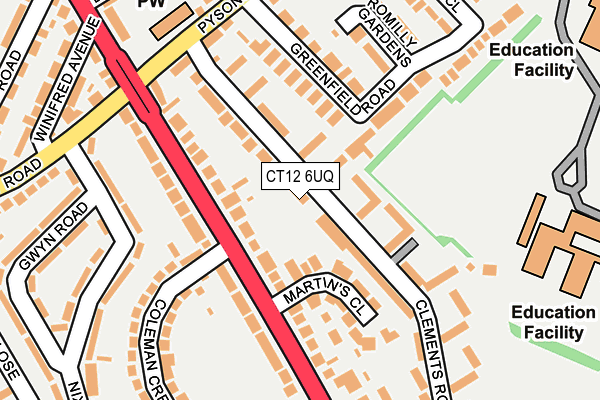 CT12 6UQ map - OS OpenMap – Local (Ordnance Survey)