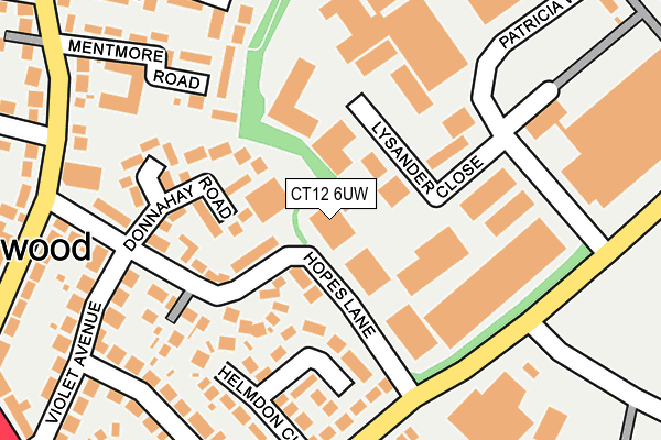 CT12 6UW map - OS OpenMap – Local (Ordnance Survey)