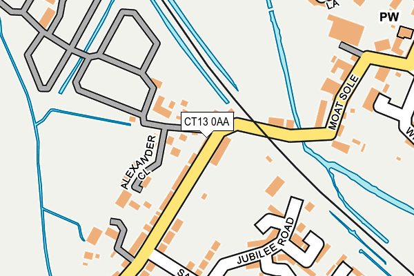 CT13 0AA map - OS OpenMap – Local (Ordnance Survey)