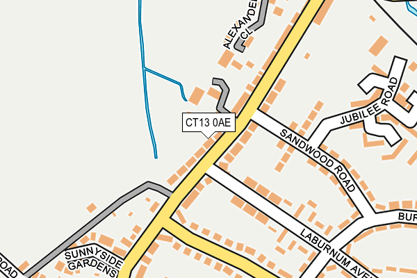 CT13 0AE map - OS OpenMap – Local (Ordnance Survey)