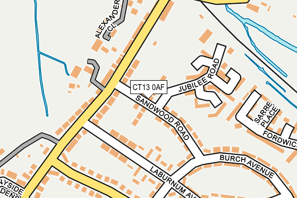 CT13 0AF map - OS OpenMap – Local (Ordnance Survey)
