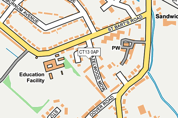 CT13 0AP map - OS OpenMap – Local (Ordnance Survey)