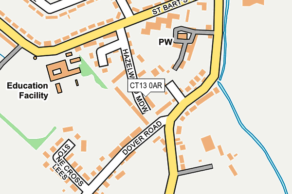 CT13 0AR map - OS OpenMap – Local (Ordnance Survey)