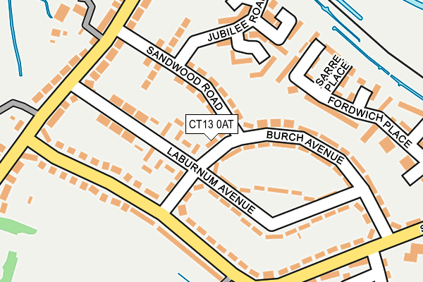 CT13 0AT map - OS OpenMap – Local (Ordnance Survey)