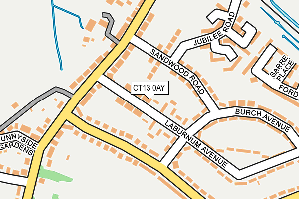 CT13 0AY map - OS OpenMap – Local (Ordnance Survey)