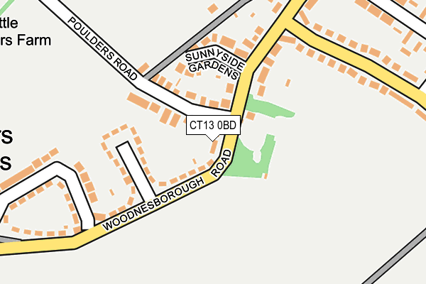 CT13 0BD map - OS OpenMap – Local (Ordnance Survey)