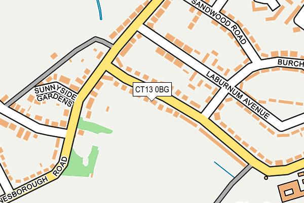 CT13 0BG map - OS OpenMap – Local (Ordnance Survey)