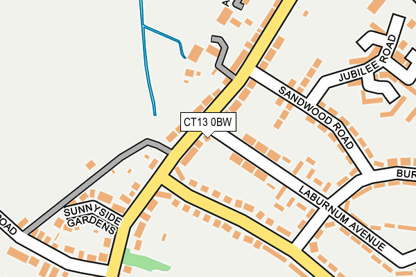 CT13 0BW map - OS OpenMap – Local (Ordnance Survey)