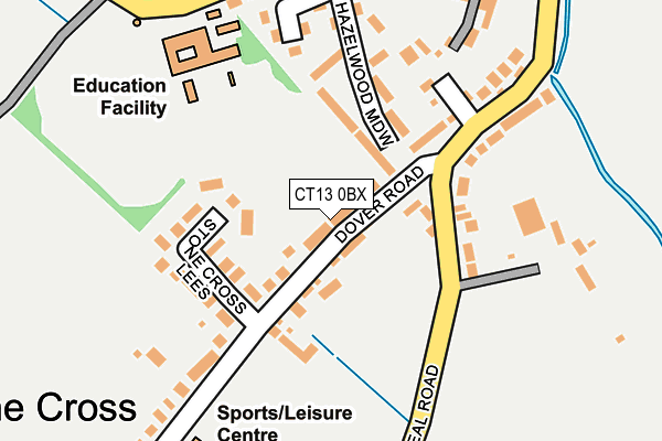 CT13 0BX map - OS OpenMap – Local (Ordnance Survey)