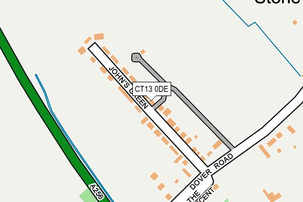 CT13 0DE map - OS OpenMap – Local (Ordnance Survey)