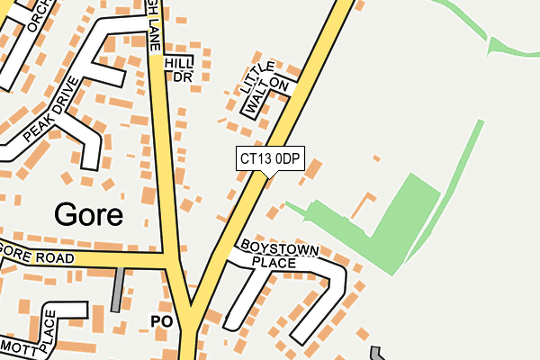 CT13 0DP map - OS OpenMap – Local (Ordnance Survey)