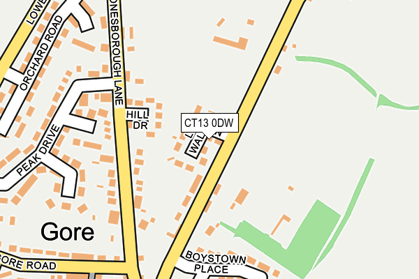 CT13 0DW map - OS OpenMap – Local (Ordnance Survey)