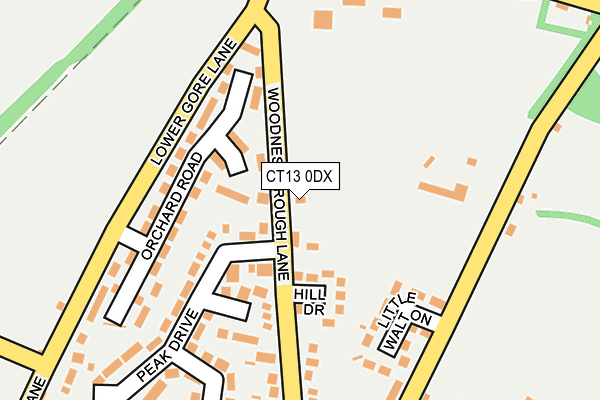 CT13 0DX map - OS OpenMap – Local (Ordnance Survey)