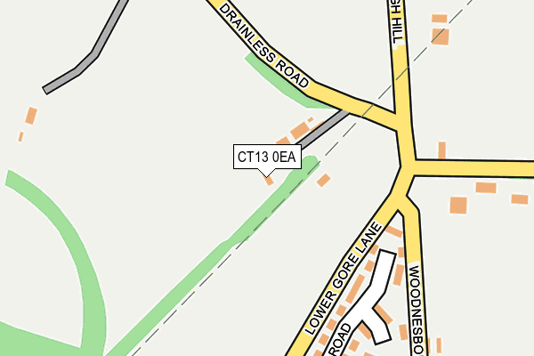 CT13 0EA map - OS OpenMap – Local (Ordnance Survey)