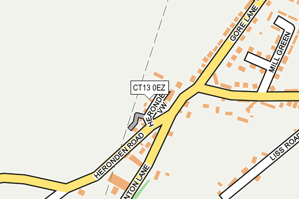 CT13 0EZ map - OS OpenMap – Local (Ordnance Survey)